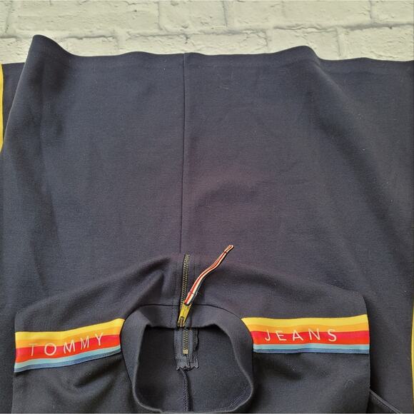 Tommy Jeans Navy Rainbow Trim Dress size Medium - Picture 10 of 12